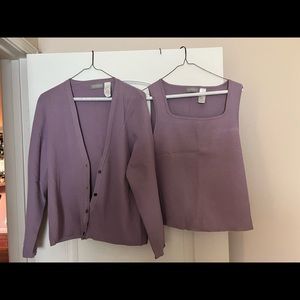 Liz Claiborne Lavender sweater set.